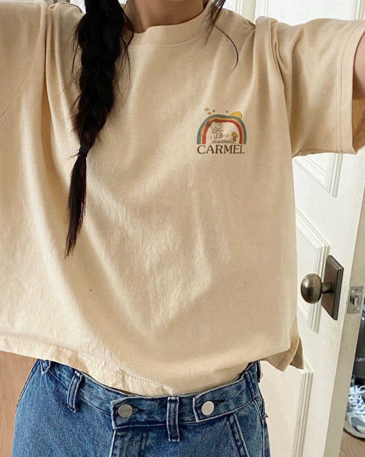Diana - Korean Women Fashion - #womensfashion - Caramel Crop Tee - 7