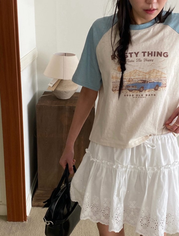 Diana - Korean Women Fashion - #womensfashion - Rusty Raglan Tee - 5