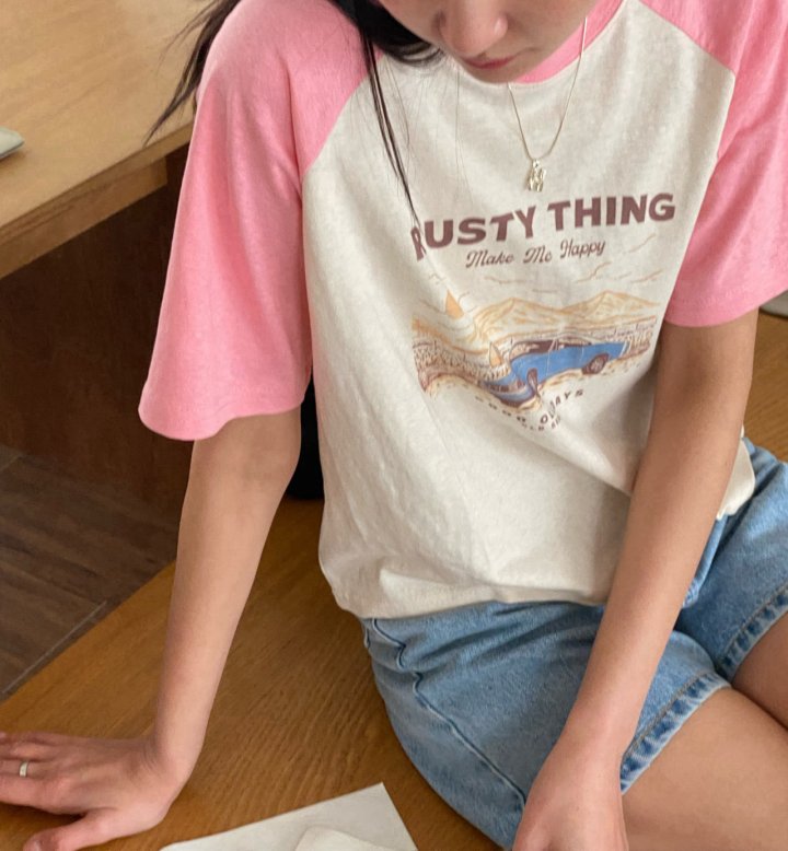 Diana - Korean Women Fashion - #womensfashion - Rusty Raglan Tee - 7