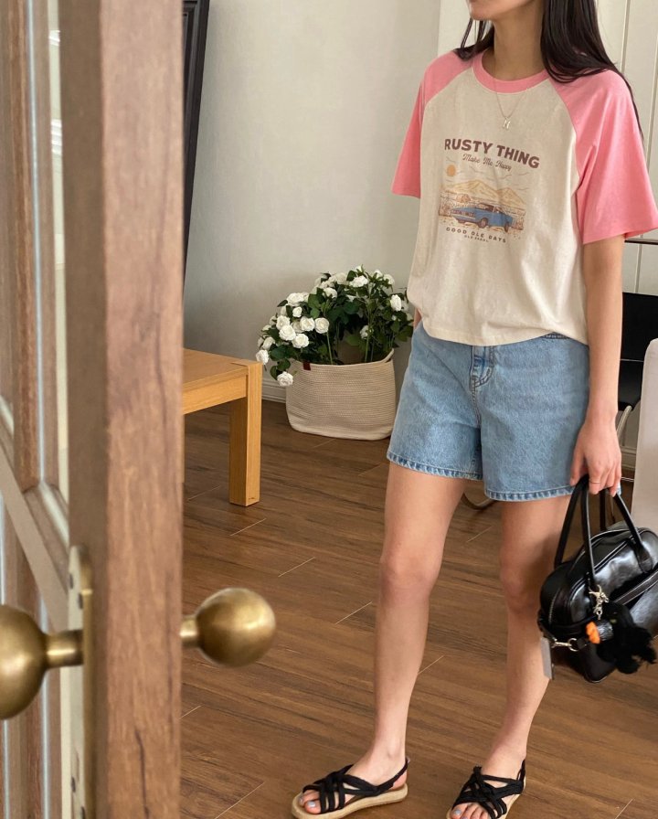 Diana - Korean Women Fashion - #womensfashion - Rusty Raglan Tee - 9