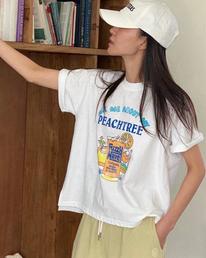 Diana - Korean Women Fashion - #womensfashion - Peach Tree Tee - 3