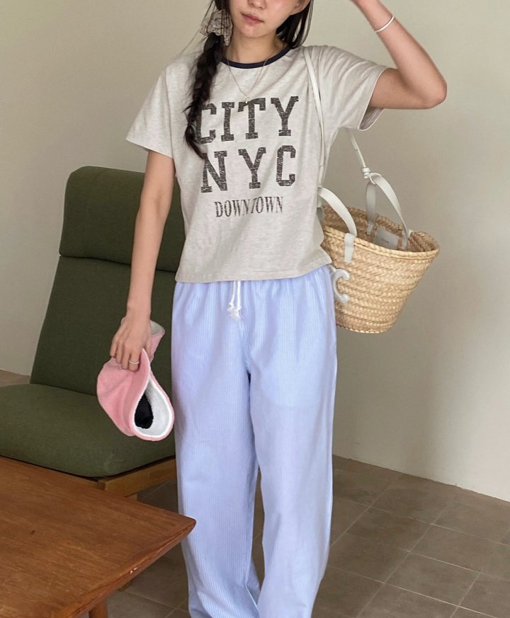 Diana - Korean Women Fashion - #womensfashion - City Colored Tee - 5