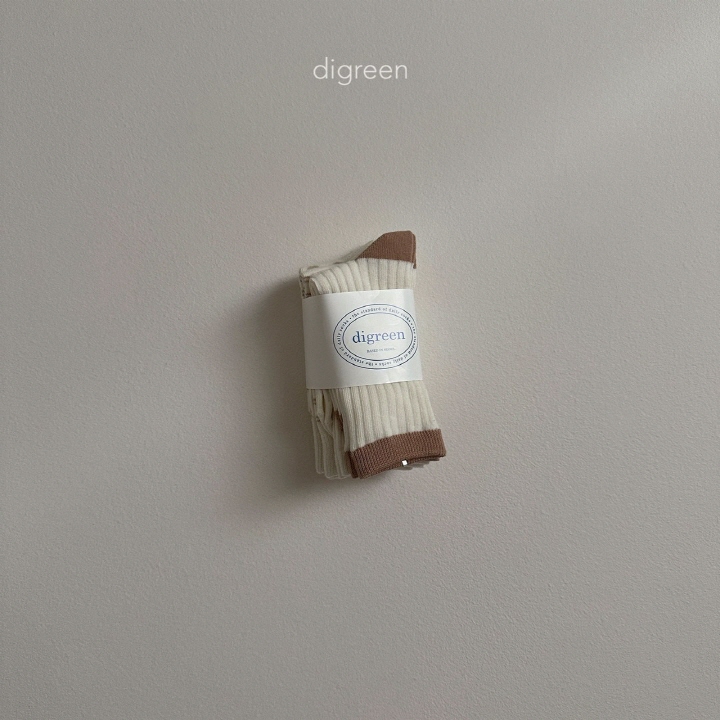 Digreen - Korean Children Fashion - #Kfashion4kids - Together Socks Cream (set of 4) - 6