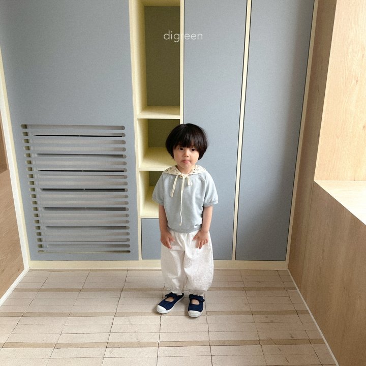 Digreen - Korean Children Fashion - #childrensboutique - Rolled Short Sleeve Sweatshirt - 7