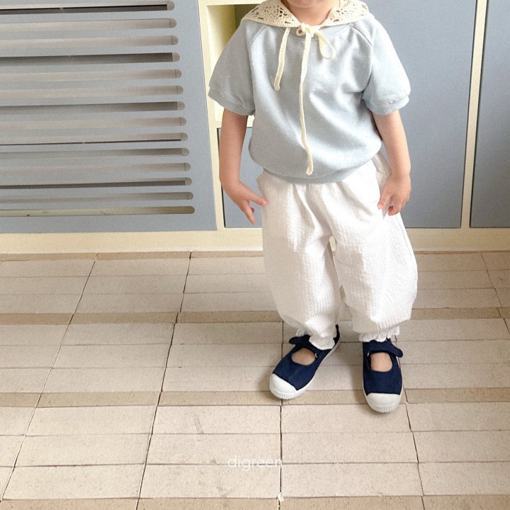 Digreen - Korean Children Fashion - #kidsshorts - Rolled Short Sleeve Sweatshirt - 11