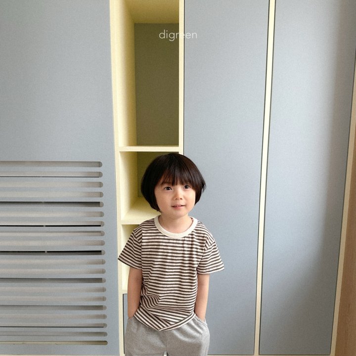 Digreen - Korean Children Fashion - #kidsshorts - Preppy Stripe Tee - 7