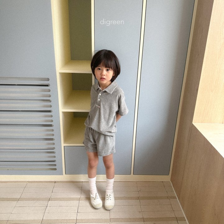 Digreen - Korean Children Fashion - #kidsshorts - Sand Collar Tee - 8
