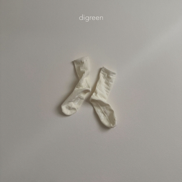 Digreen - Korean Children Fashion - #littlefashionista - Together Socks Cream (set of 4) - 7