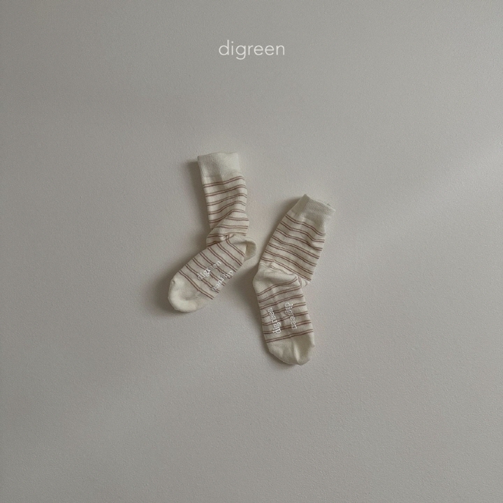 Digreen - Korean Children Fashion - #magicofchildhood - Together Socks Cream (set of 4) - 8
