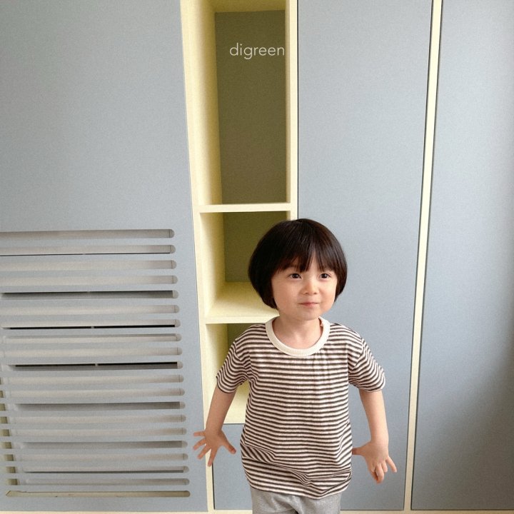 Digreen - Korean Children Fashion - #stylishchildhood - Preppy Stripe Tee