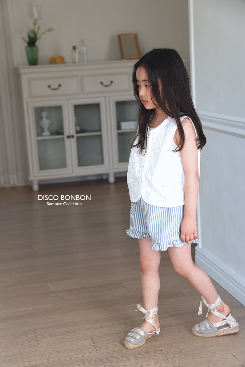 Disco Bonbon - Korean Children Fashion - #kidzfashiontrend - Blue Frill Shorts - 4