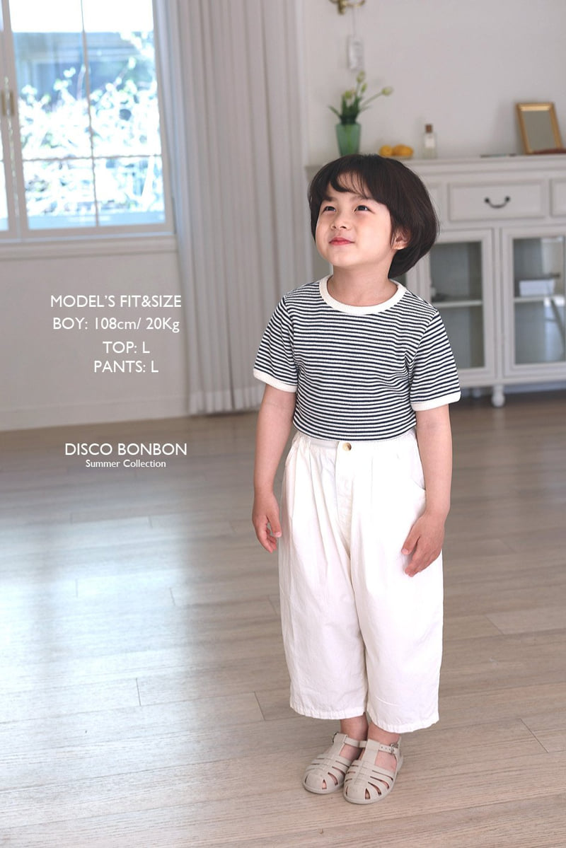 Disco Bonbon - Korean Children Fashion - #childofig - Knit-Like Ribbed Tee - 2