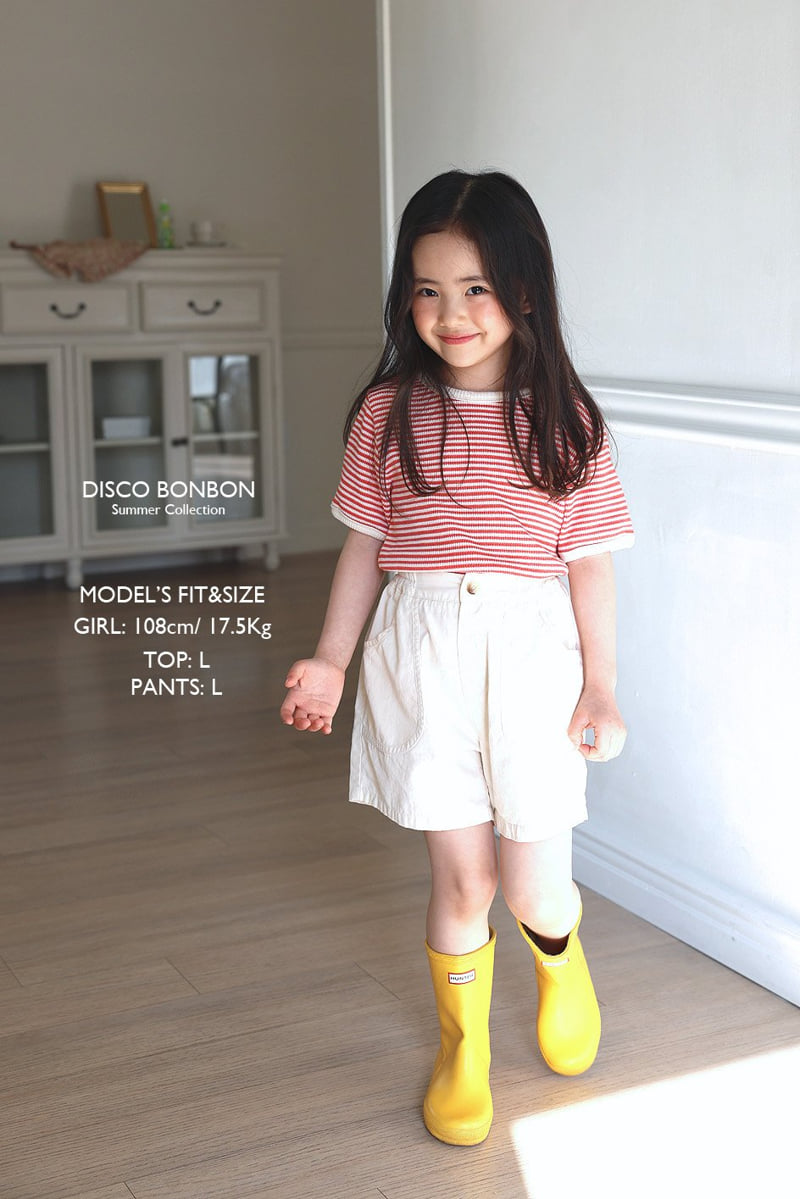 Disco Bonbon - Korean Children Fashion - #childofig - Knit-Like Ribbed Tee - 3