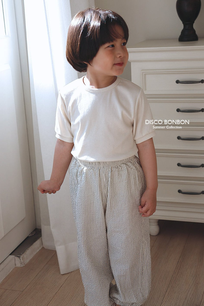 Disco Bonbon - Korean Children Fashion - #stylishchildhood - Span Ribbed Tee - 4