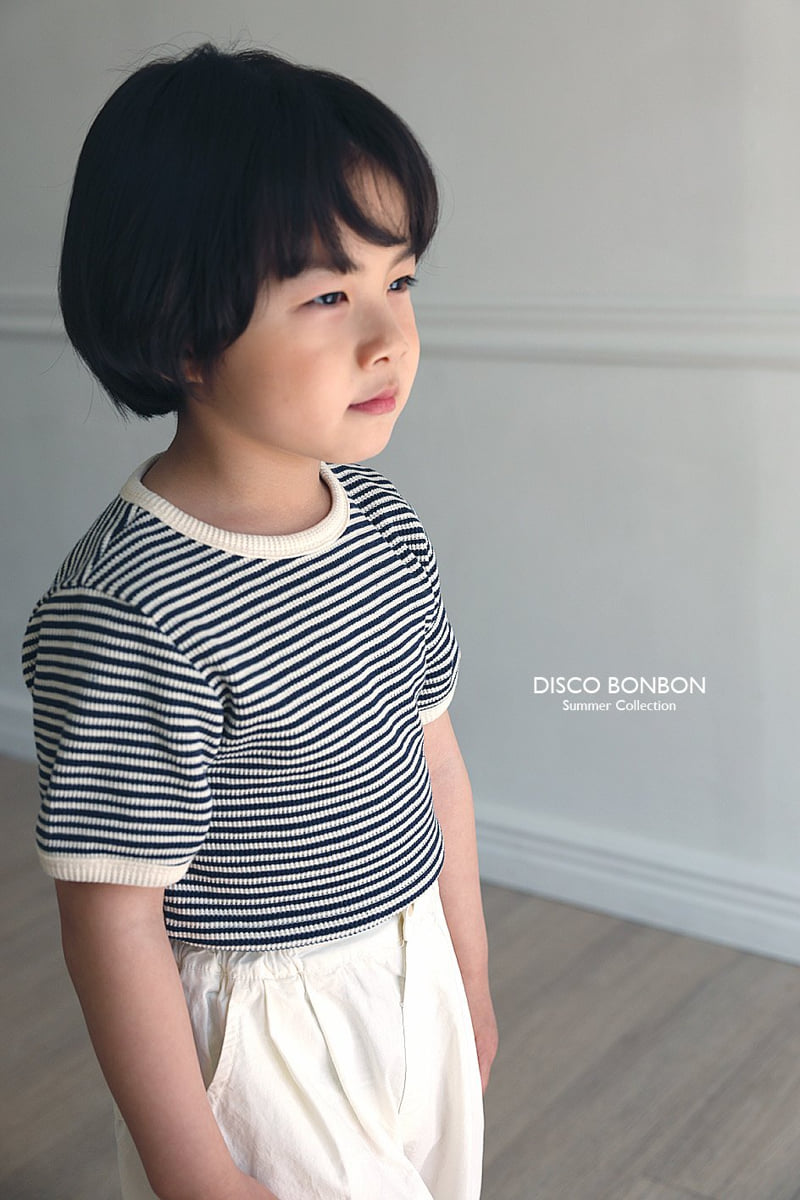 Disco Bonbon - Korean Children Fashion - #fashionkids - Knit-Like Ribbed Tee - 7