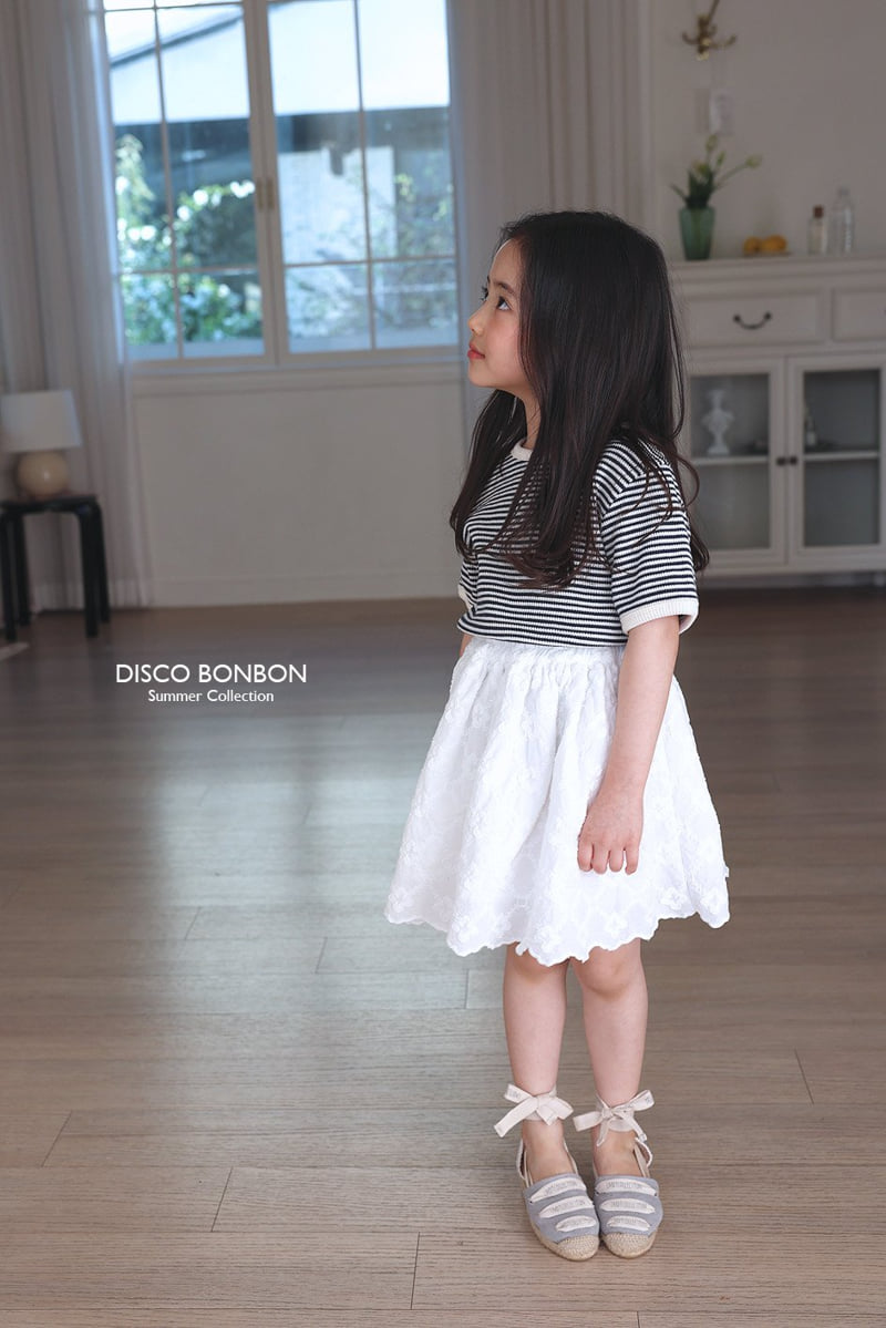 Disco Bonbon - Korean Children Fashion - #kidsshorts - Knit-Like Ribbed Tee - 8