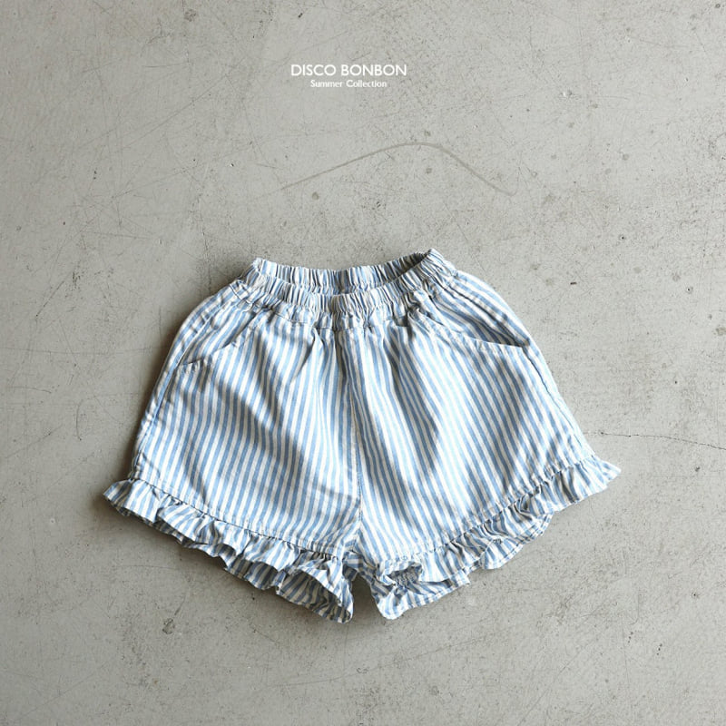 Disco Bonbon - Korean Children Fashion - #kidsshorts - Blue Frill Shorts