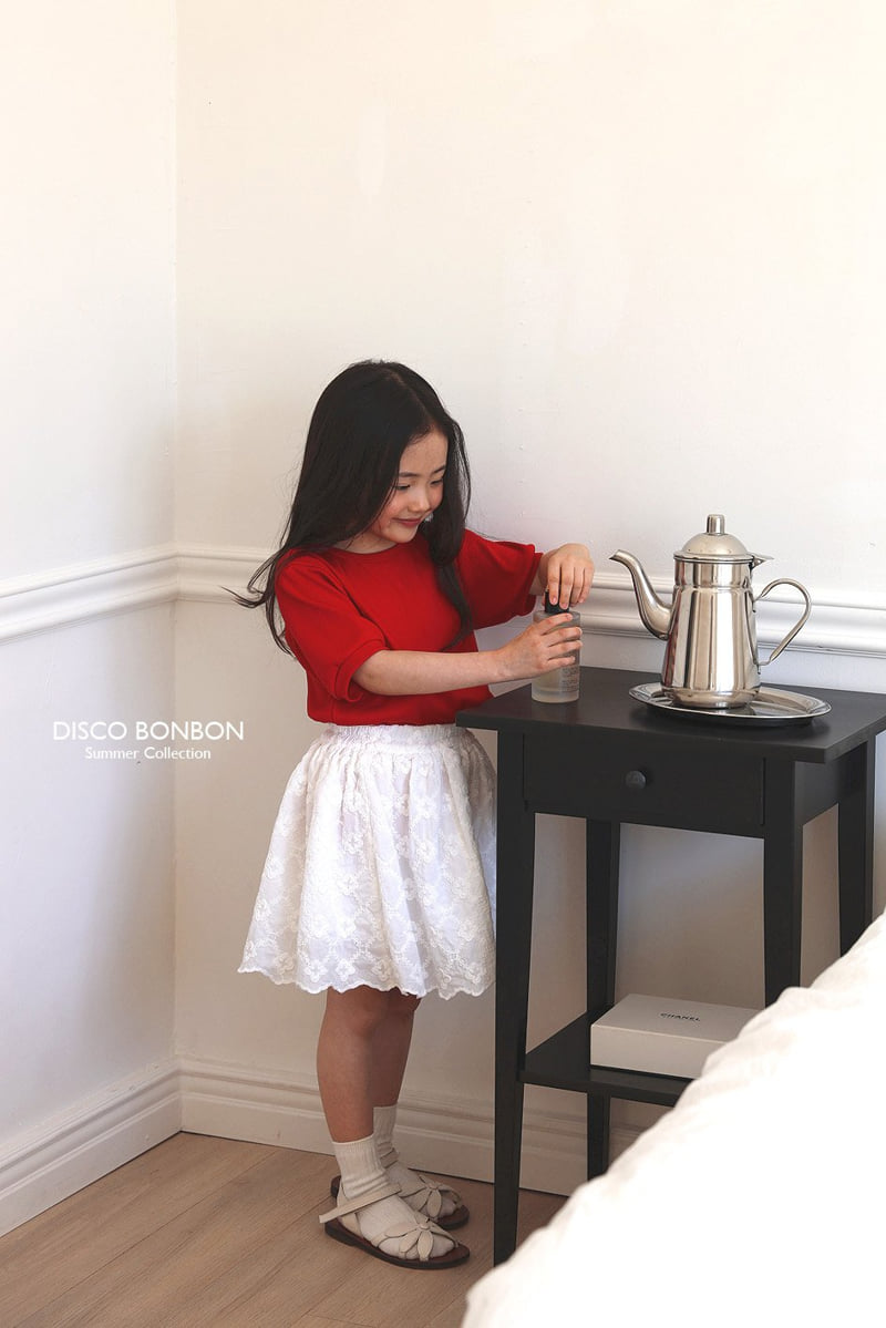 Disco Bonbon - Korean Children Fashion - #kidsshorts - Span Ribbed Tee - 9
