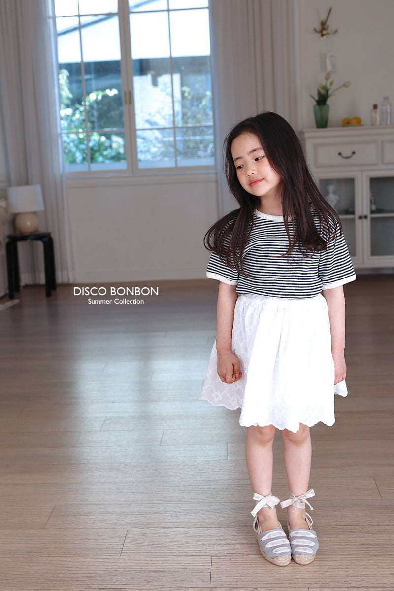 Disco Bonbon - Korean Children Fashion - #kidsstore - Knit-Like Ribbed Tee - 9