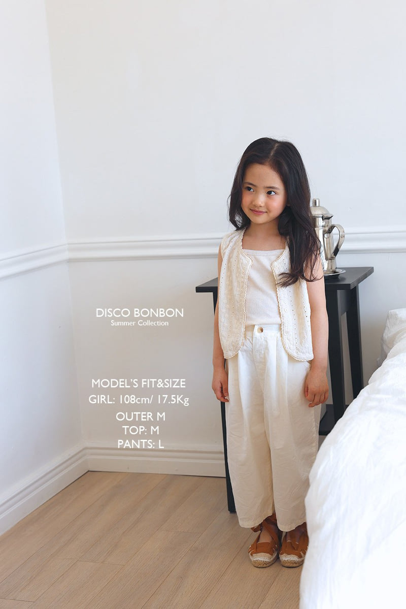 Disco Bonbon - Korean Children Fashion - #kidsstore - Crinkle Cotton Pants - 3