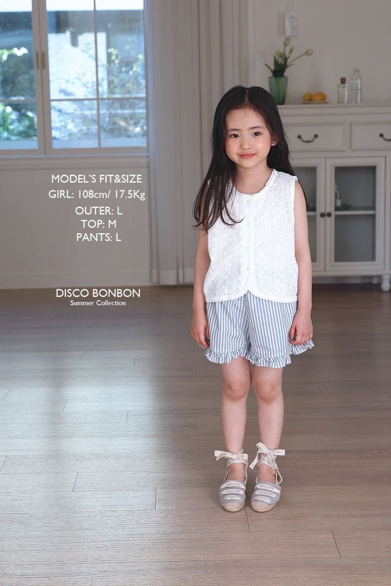 Disco Bonbon - Korean Children Fashion - #kidsstore - Blue Frill Shorts - 2
