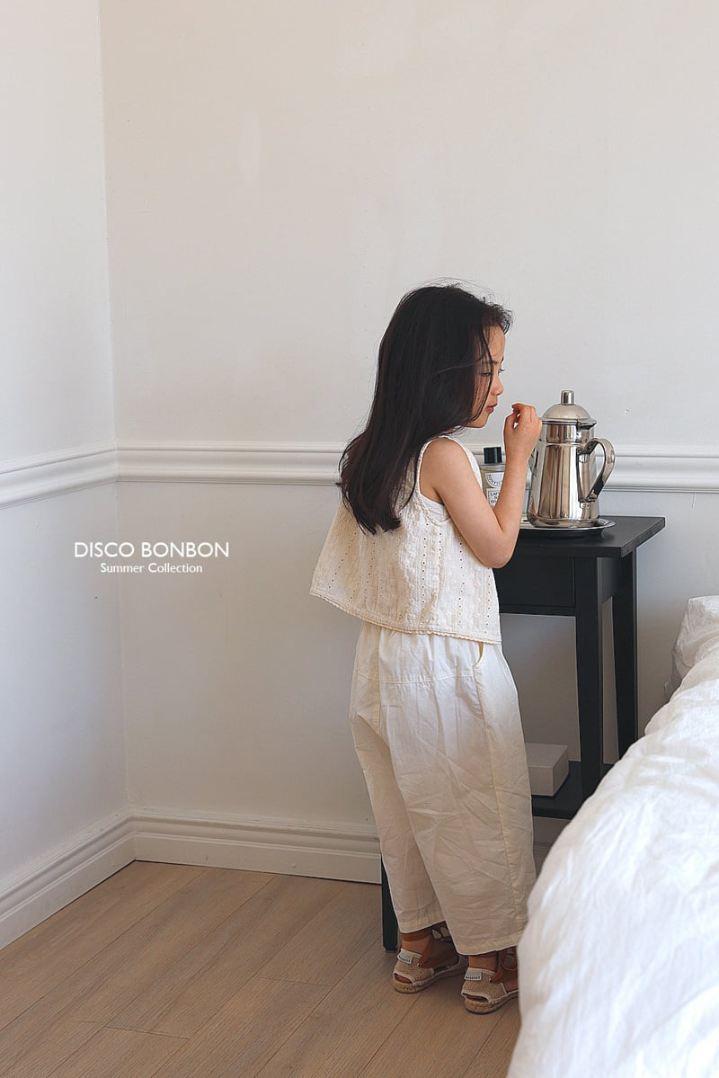 Disco Bonbon - Korean Children Fashion - #kidsstore - Crinkle Cotton Pants - 4