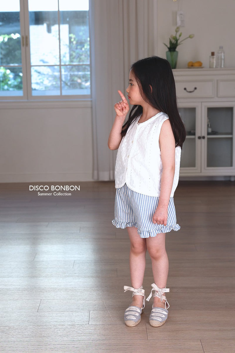 Disco Bonbon - Korean Children Fashion - #kidzfashiontrend - Blue Frill Shorts - 3