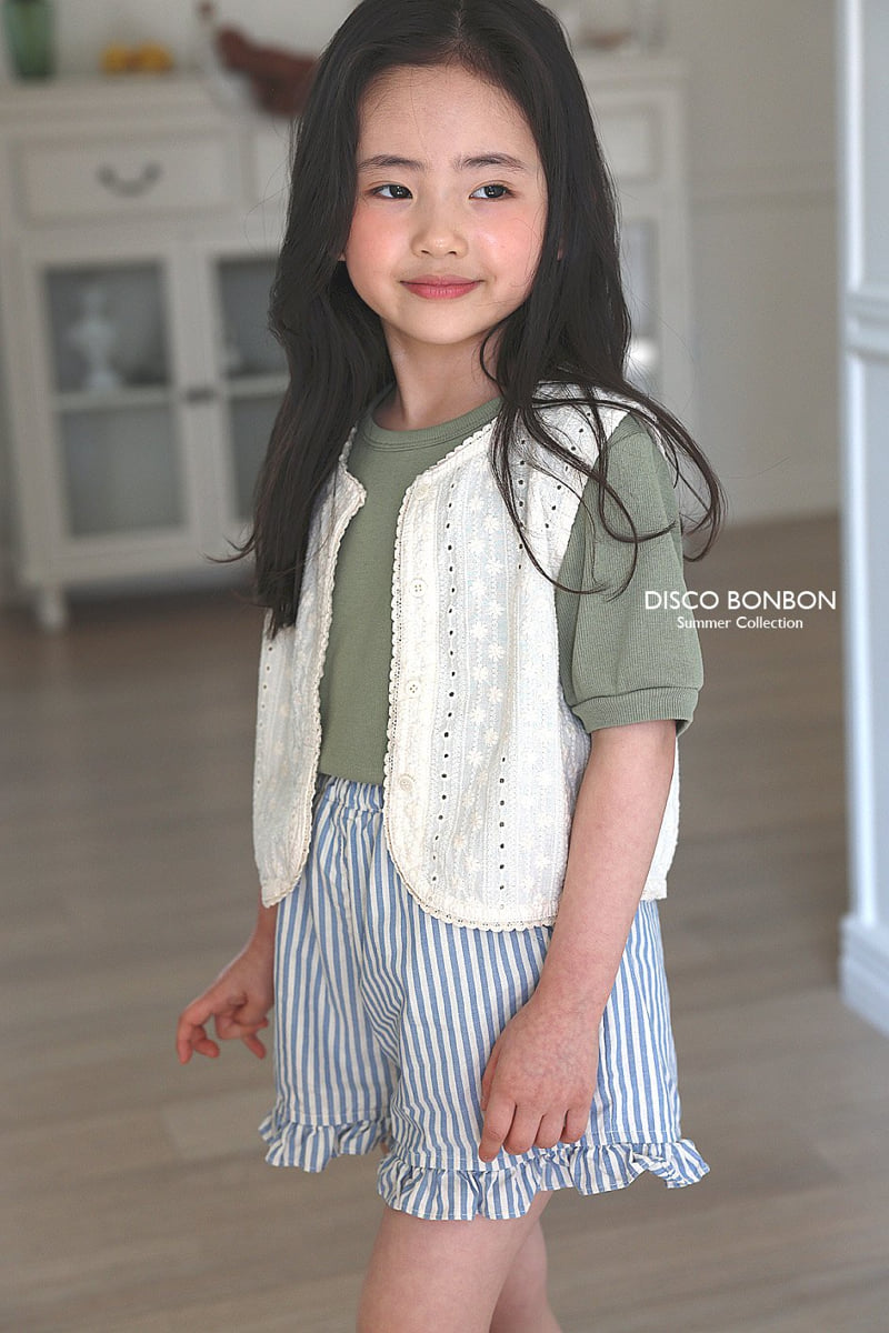 Disco Bonbon - Korean Children Fashion - #minifashionista - Blue Frill Shorts - 7