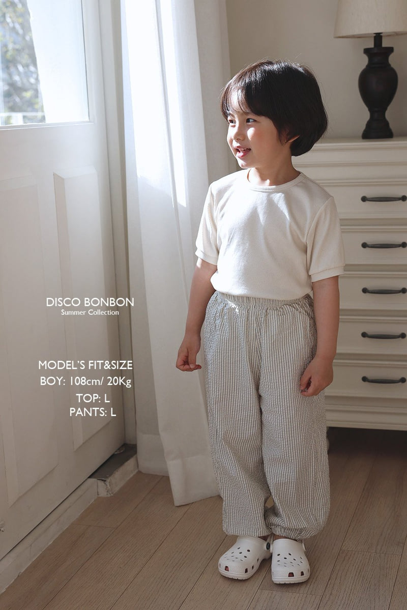 Disco Bonbon - Korean Children Fashion - #stylishchildhood - Span Ribbed Tee - 3