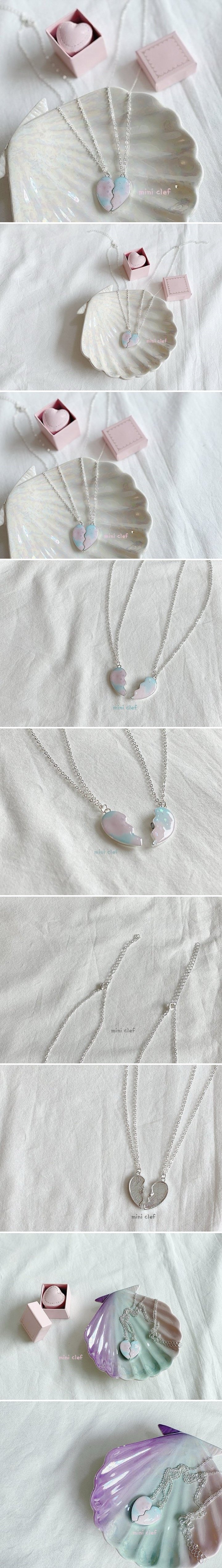 Dominico - Korean Children Fashion - #magicofchildhood - Heart Friendship Necklace