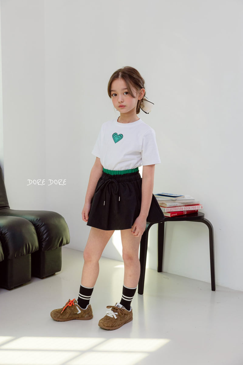 Dore Dore - Korean Children Fashion - #Kfashion4kids - Kids Double Heart Crop Tee - 10