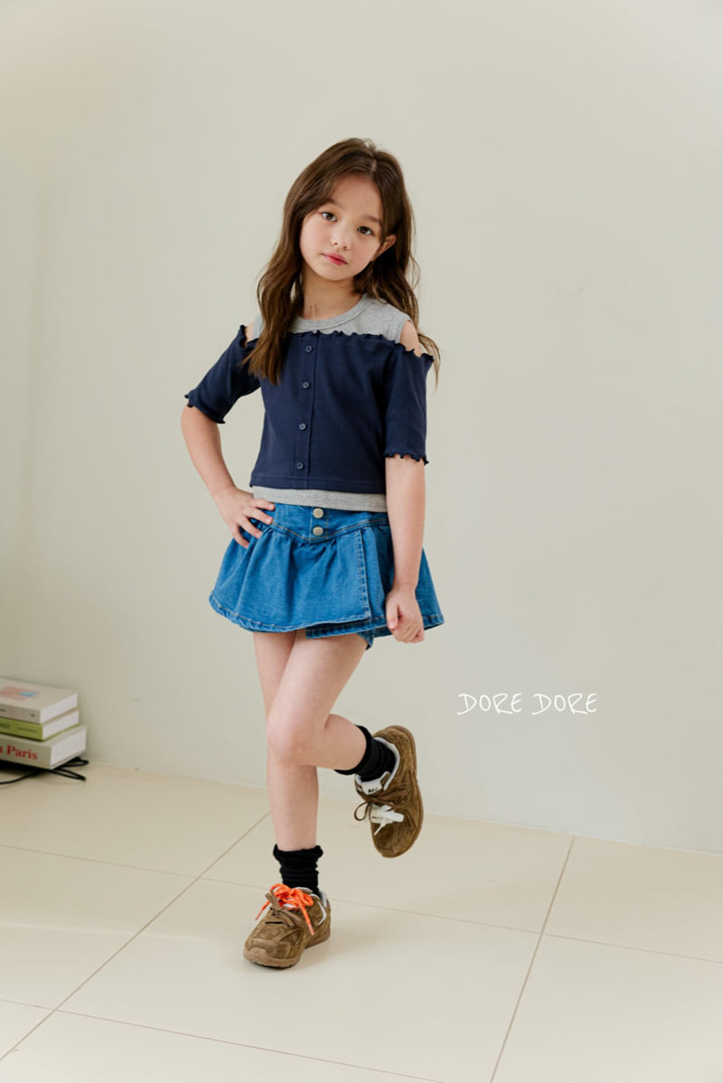 Dore Dore - Korean Children Fashion - #Kfashion4kids - Kids Off-Shoulder Raglan Tee - 8