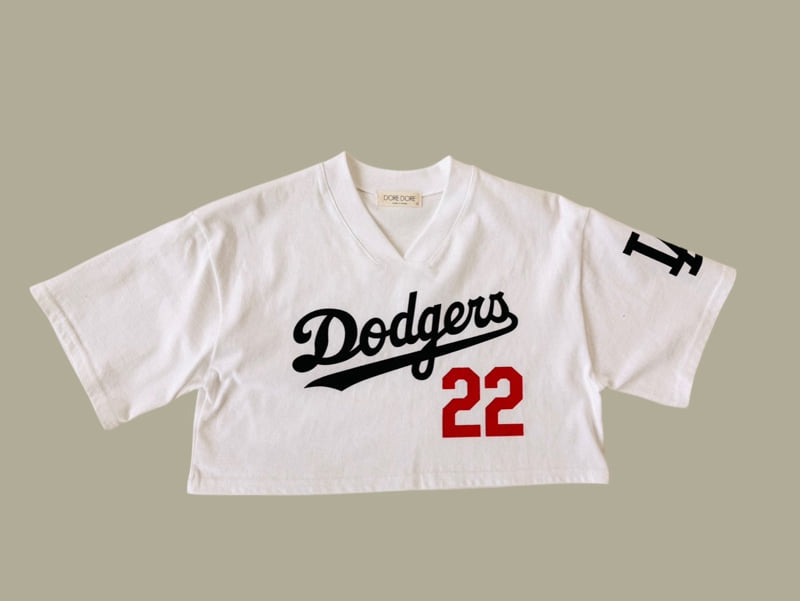 Dore Dore - Korean Children Fashion - #Kfashion4kids - Kids 22 Dodgers Crop Tee - 3