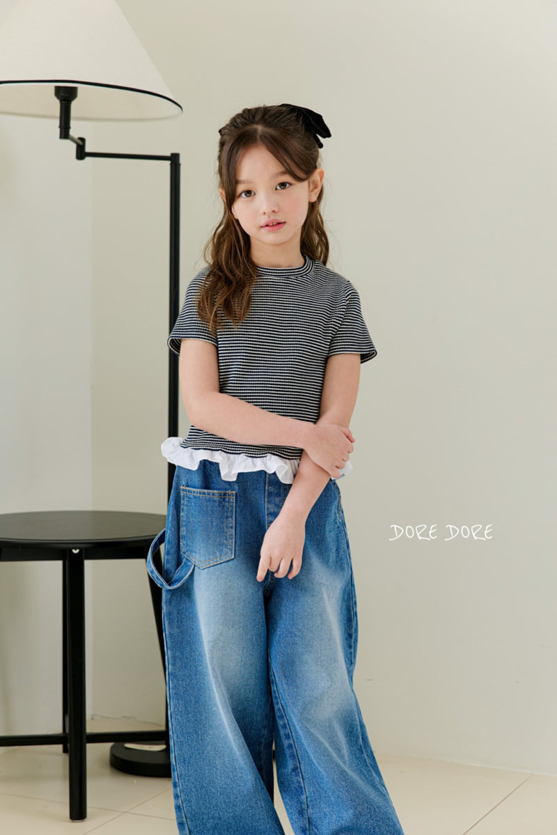 Dore Dore - Korean Children Fashion - #Kfashion4kids - Kids Shirring Rib Crop Tee - 10