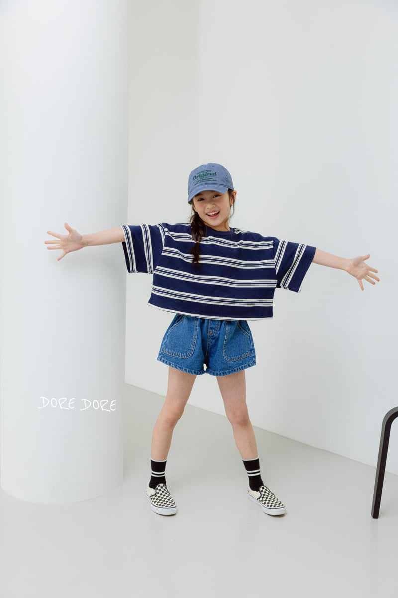 Dore Dore - Korean Children Fashion - #childofig - Kids Tender Stripe Crop Tee - 12