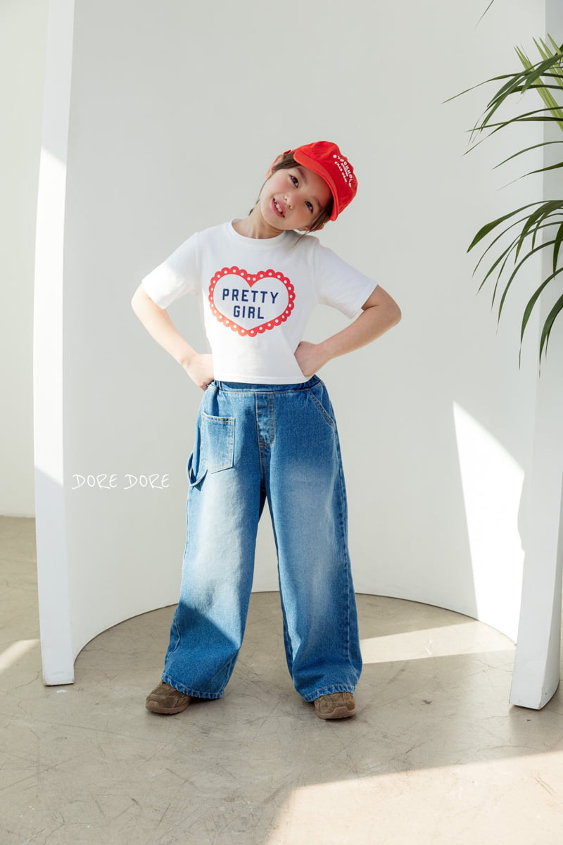 Dore Dore - Korean Children Fashion - #childrensboutique - Kids Unbalanced Pocket Jeans - 6