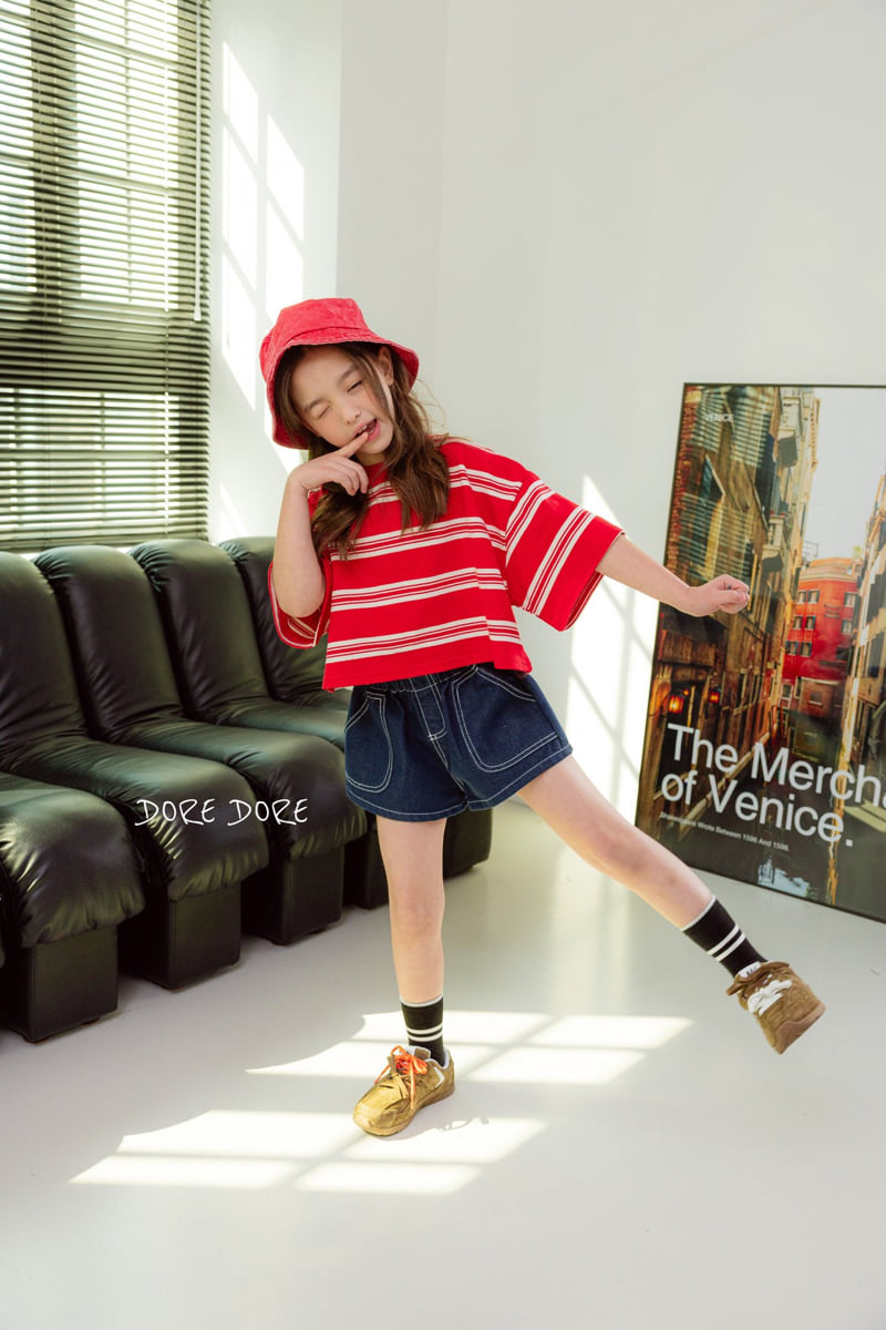 Dore Dore - Korean Children Fashion - #designkidswear - Kids Tender Stripe Crop Tee