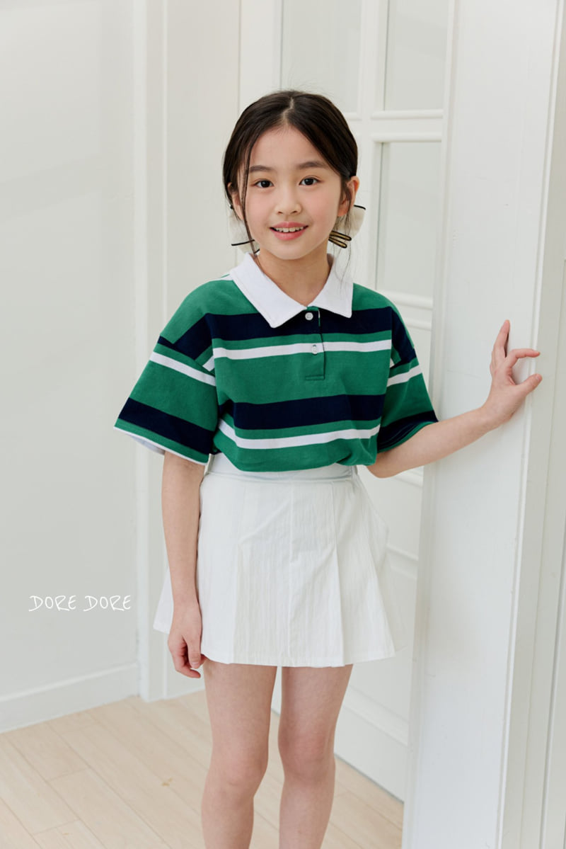Dore Dore - Korean Children Fashion - #discoveringself - Kids PK Stripe Collar Tee - 11