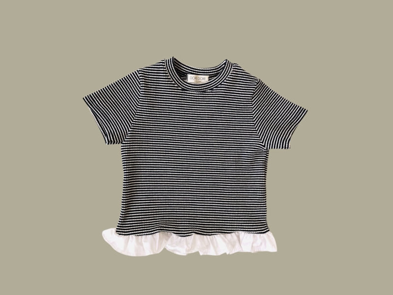 Dore Dore - Korean Children Fashion - #discoveringself - Kids Shirring Rib Crop Tee - 5