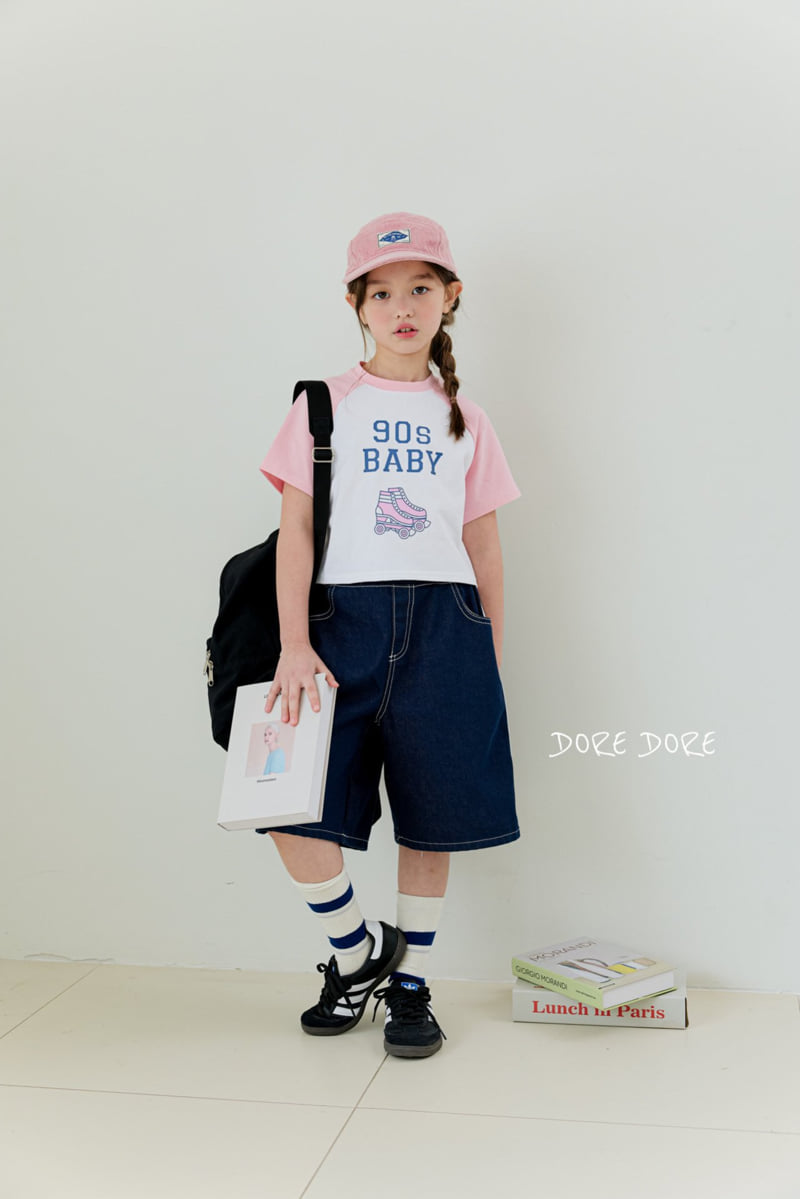 Dore Dore - Korean Children Fashion - #fashionkids - Kids Baby Raglan Crop Tee - 8