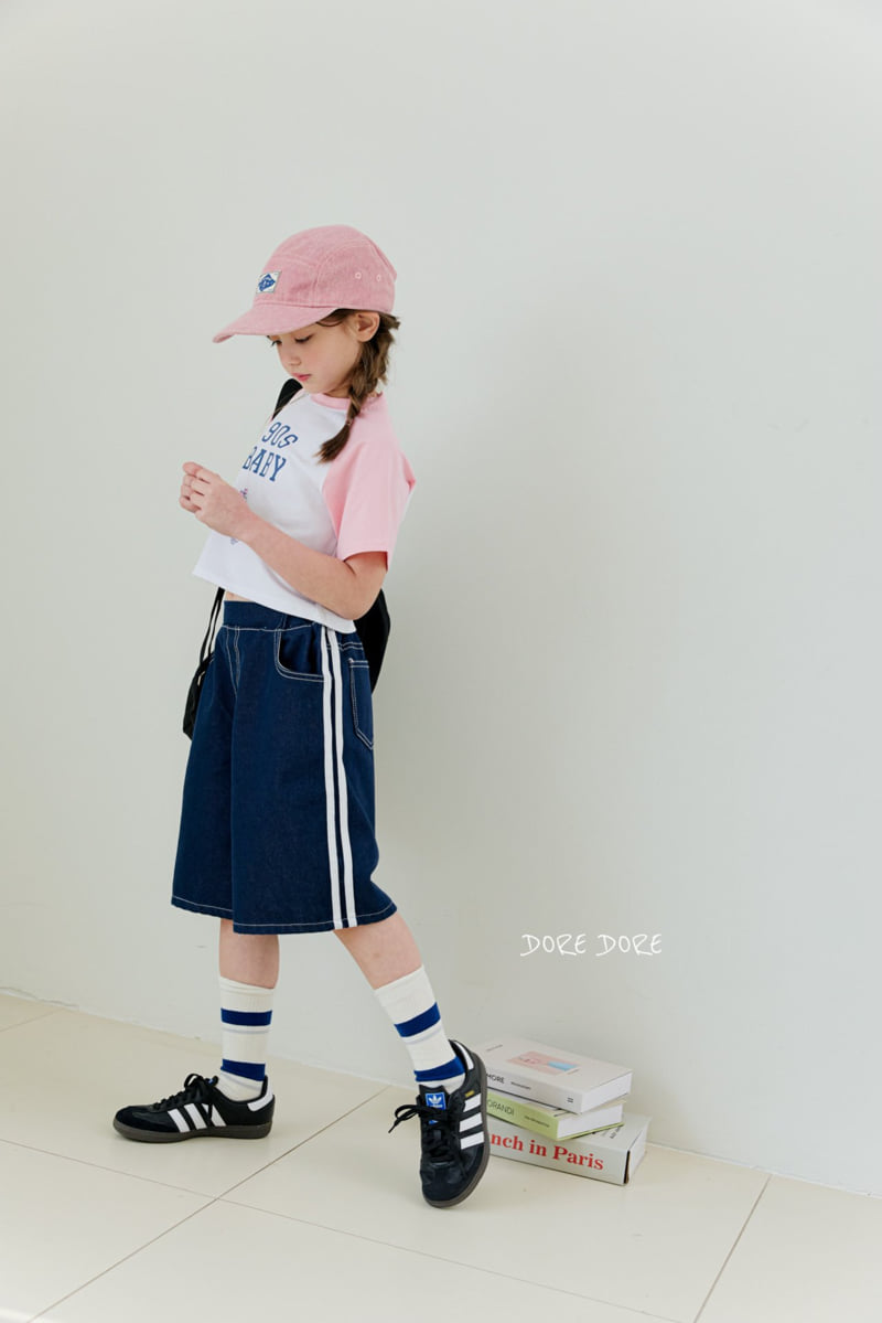Dore Dore - Korean Children Fashion - #kidsshorts - Kids Baby Raglan Crop Tee - 9