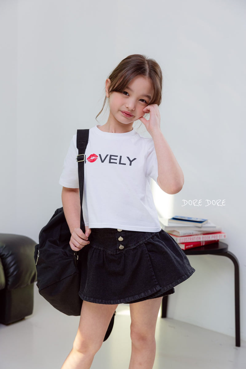 Dore Dore - Korean Children Fashion - #kidsshorts - Kids Lip Crop Tee - 7