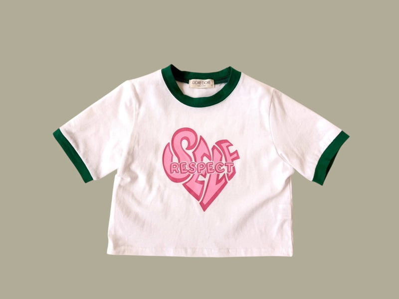 Dore Dore - Korean Children Fashion - #kidsshorts - Kids Self Crop Tee - 3