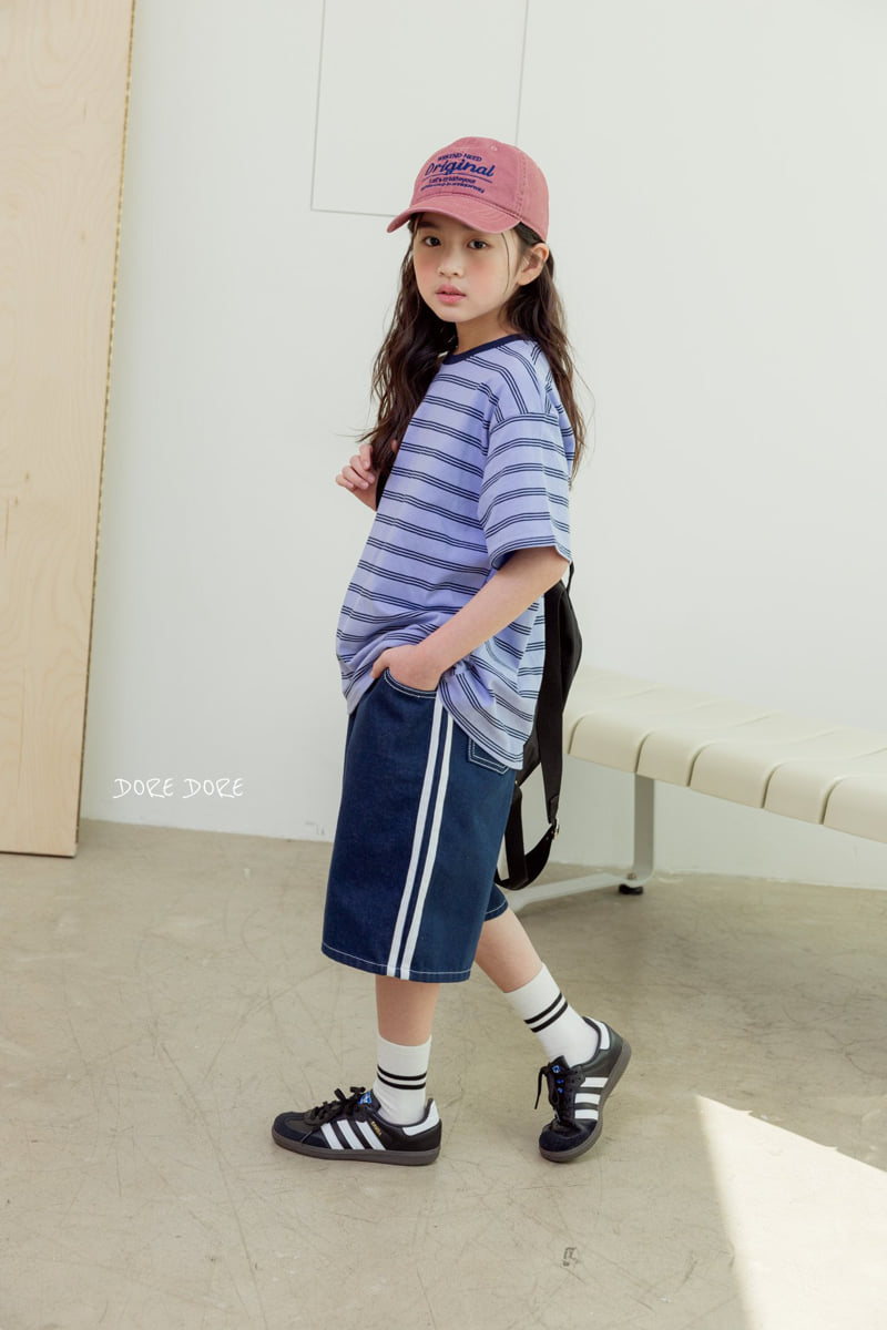 Dore Dore - Korean Children Fashion - #kidsshorts - Kids Stripe Raglan Tee - 12