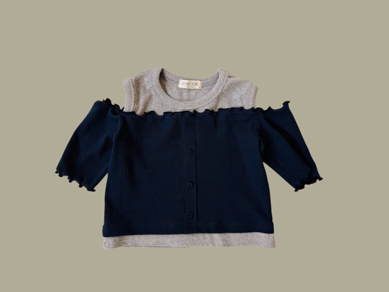 Dore Dore - Korean Children Fashion - #kidsshorts - Kids Off-Shoulder Raglan Tee - 5