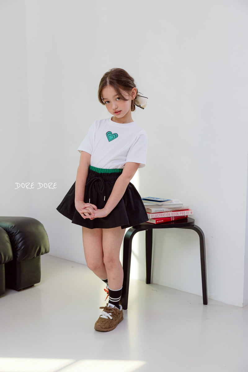 Dore Dore - Korean Children Fashion - #kidsstore - Kids Double Heart Crop Tee - 8