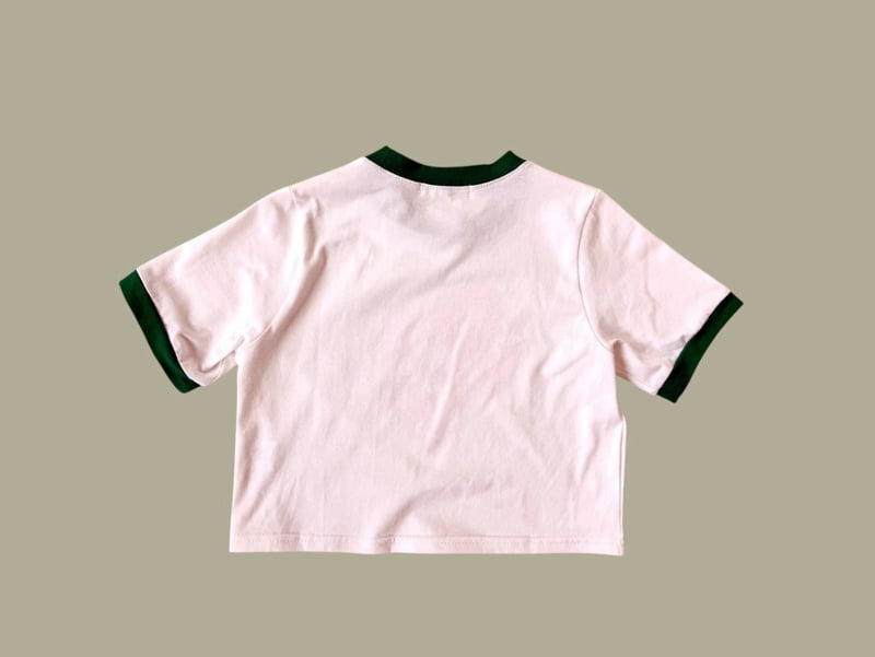 Dore Dore - Korean Children Fashion - #kidsshorts - Kids Self Crop Tee - 4