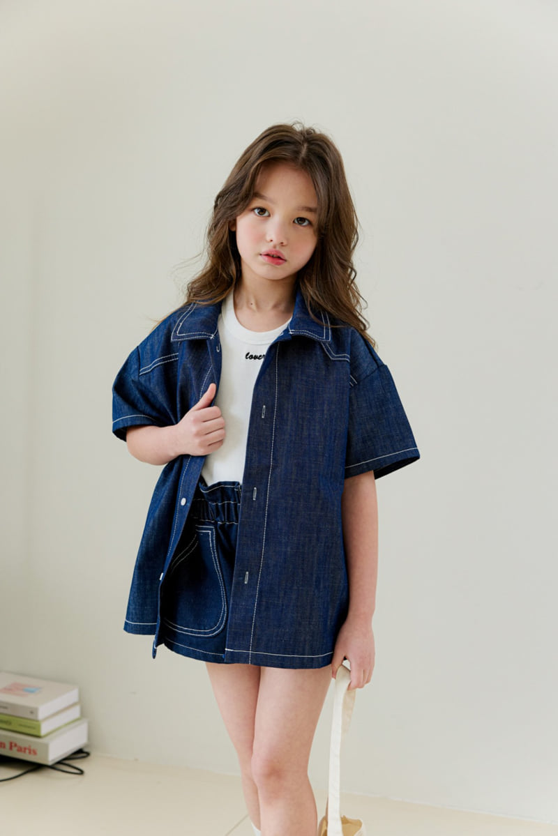 Dore Dore - Korean Children Fashion - #kidsstore - Kids Embroidery Sleeveless Tee