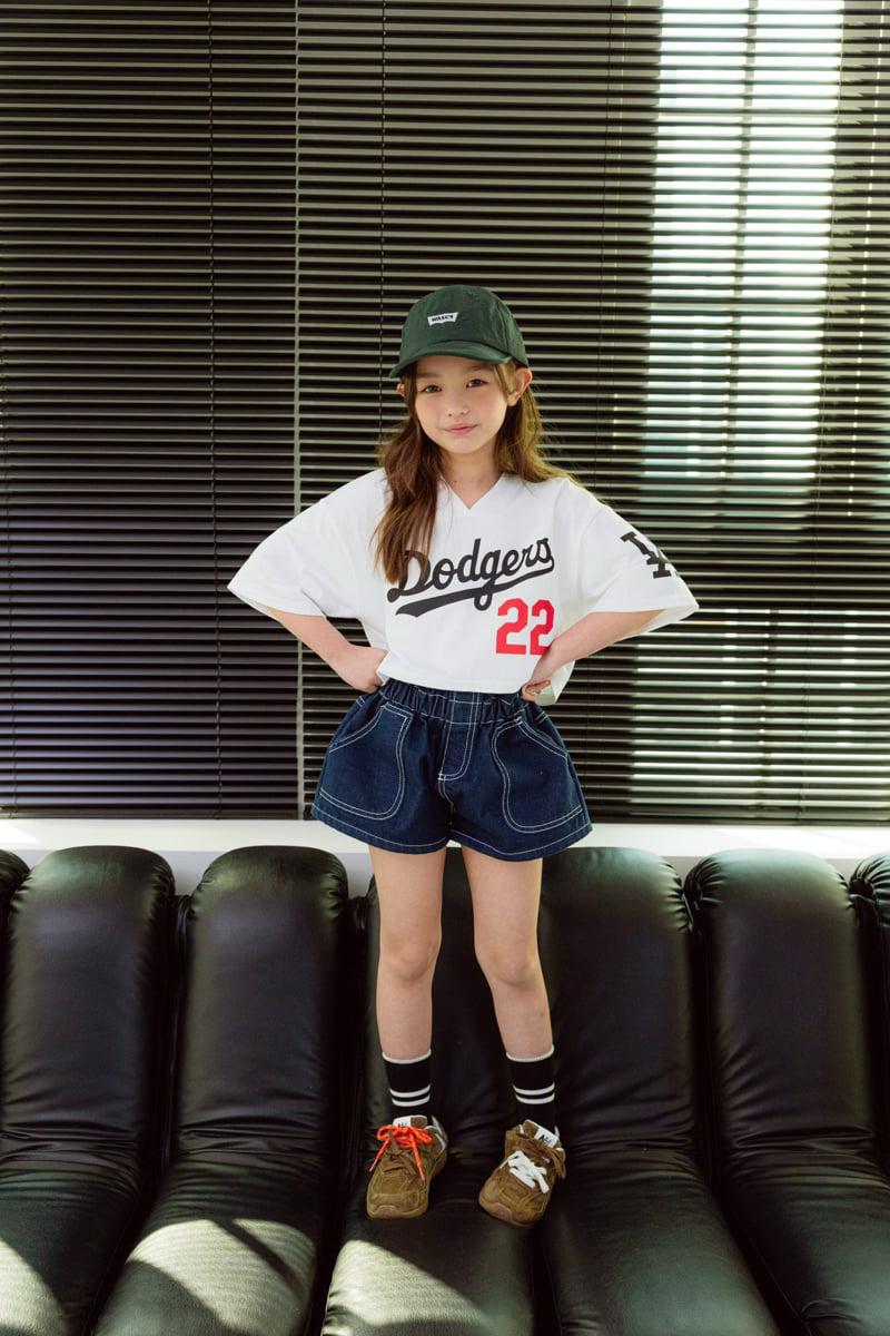 Dore Dore - Korean Children Fashion - #kidsstore - Kids 22 Dodgers Crop Tee