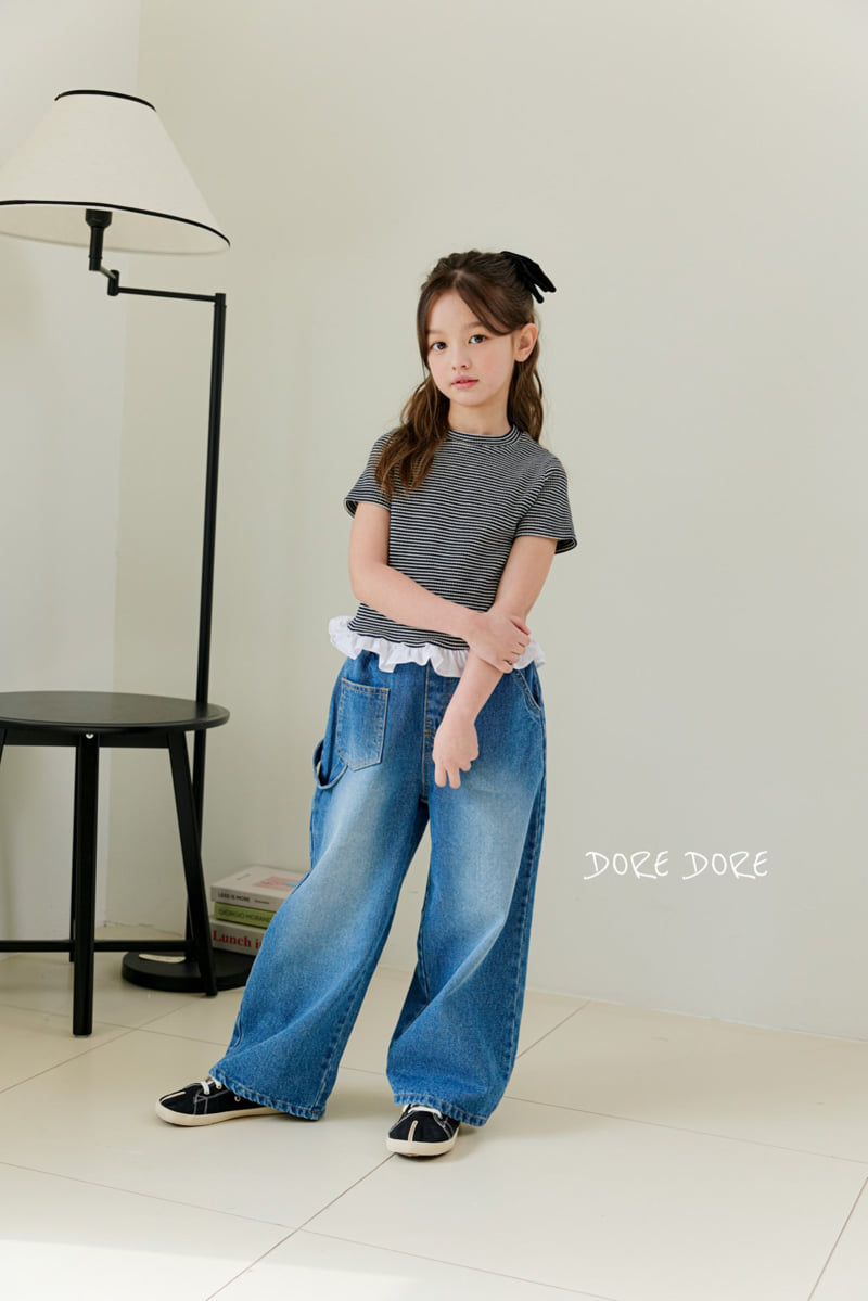 Dore Dore - Korean Children Fashion - #kidsstore - Kids Shirring Rib Crop Tee - 8